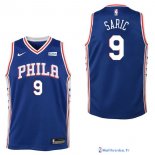 Maillot NBA Pas Cher Philadelphia Sixers Junior Dario Saric 9 Bleu 2017/18