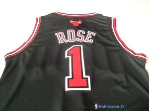 Maillot NBA Pas Cher Chicago Bulls Derrick Rose 1 Noir Rouge