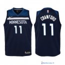 Maillot NBA Pas Cher Minnesota Timberwolves Junior Jamal Crawford 11 Marine Icon 2017/18