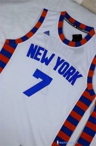 Maillot NBA Pas Cher New York Knicks Carmelo Anthony 7 Blanc Dentelle