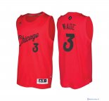 Maillot NBA Pas Cher Noël Chicago Bulls Dwyane Wade 3 Rouge