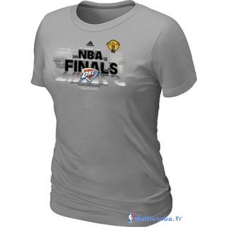 T-Shirt NBA Pas Cher Femme Oklahoma City Thunder Gris 1