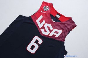 Maillot NBA Pas Cher USA 2014 Rose 6 Noir