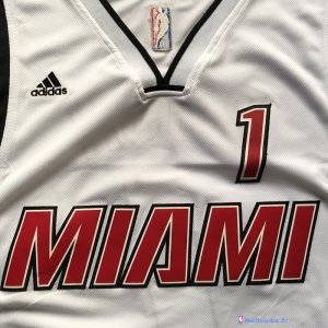 Maillot NBA Pas Cher Miami Heat Chris Bosh 1 Retro Blanc