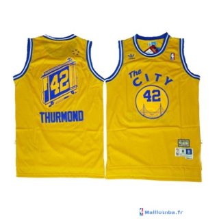 Maillot NBA Pas Cher Golden State Warriors Nathaniel Thurmond 42 City Jaune