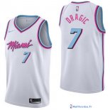 Maillot NBA Pas Cher Miami Heat Goran Dragic 7 Nike Blanc Ville 2017/18
