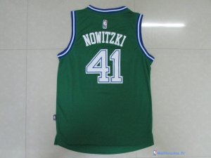 Maillot NBA Pas Cher Dallas Mavericks Dirk Nowitzki 41 Vert