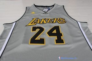 Maillot NBA Pas Cher Los Angeles Lakers Kobe Bryant 24 Gris Jaune
