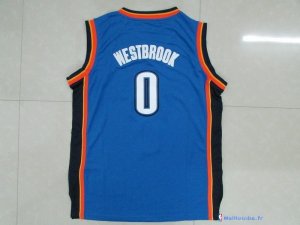 Maillot NBA Pas Cher Oklahoma City Thunder Junior Russell Westbrook 0 Bleu