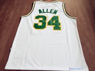 Maillot NBA Pas Cher Seattle Supersonics Ray Allen 34 Retro Blanc