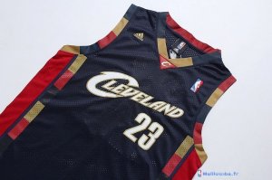 Maillot NBA Pas Cher Cleveland Cavaliers LeBron James 23 Retro Dentelle Bleu