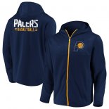 Indiana Pacers Fanatics Branded Navy Iconic Defender Mission Performance Primary Logo Full-Zip Hoodie