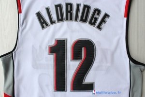 Maillot NBA Pas Cher Portland Trail Blazers LaMarcus Aldridge 12 Retro Blanc