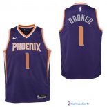 Maillot NBA Pas Cher Phoenix Suns Junior Devin Booker 1 Purpura Icon 2017/18