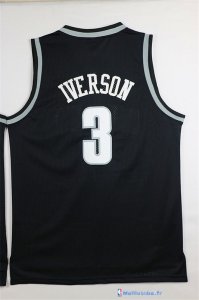 Maillot NCAA Pas Cher Georgetown Hoyas Allen Iverson 3 Noir