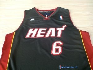 Maillot NBA Pas Cher Miami Heat LeBron James 6 Heat Noir