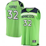 Minnesota Timberwolves Karl-Anthony Towns Fanatics Branded Neon Green Fast Break Replica Jersey - Statement Edition