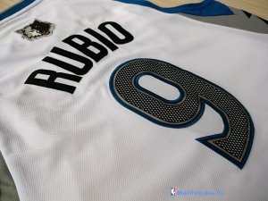 Maillot NBA Pas Cher Minnesota Timberwolves Ricky Rubio 9 Blanc