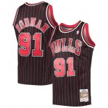 Chicago Bulls Dennis Rodman Mitchell & Ness Black Hardwood Classics Swingman Jersey