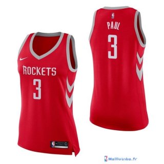 Maillot NBA Pas Cher Houston Rockets Femme Chris Paul 3 Rouge Icon 2017/18