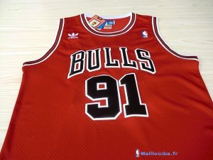 Maillot NBA Pas Cher Chicago Bulls Dennis Rodman 91 Rouge