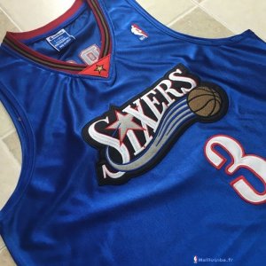 Maillot NBA Pas Cher Philadelphia Sixers Allen Iverson 3 Bleu 2017/18