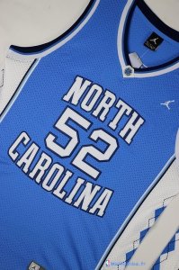 Maillot NCAA Pas Cher North Carolina James Worthy 52 Bleu