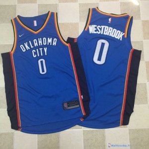 Maillot NBA Pas Cher Oklahoma City Thunder Russell Westbrook 0 Bleu Icon 2017/18