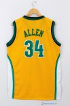 Maillot NBA Pas Cher Seattle Supersonics Ray Allen 34 Jaune