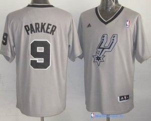 Maillot NBA Pas Cher Noël San Antonio Spurs Parker 9 Gris