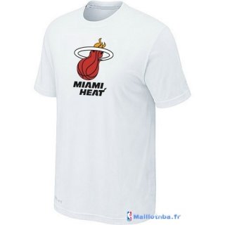 T-Shirt NBA Pas Cher Miami Heat Blanc 4