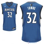 Maillot NBA Pas Cher Minnesota Timberwolves Karl Anthony 32 Towns Bleu