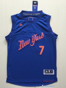 Maillot NBA Pas Cher Noël New York Knicks Carmelo Anthony 7 Bleu