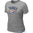 T-Shirt NBA Pas Cher Femme Oklahoma City Thunder Gris
