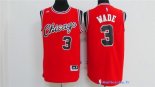 Maillot NBA Pas Cher Chicago Bulls Dwyane Wade 3 2016 Rouge