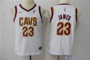 Maillot NBA Pas Cher Cleveland Cavaliers Junior LeBron James 23 Blanc 2017/18