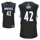 Maillot NBA Pas Cher Minnesota Timberwolves Kevin Love 42 Noir