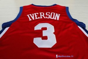 Maillot NBA Pas Cher Philadelphia Sixers Allen Iverson 3 Rouge