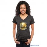 T-Shirt NBA Pas Cher Femme Golden State Warriors Noir Or