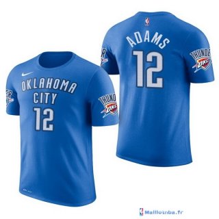 Maillot Manche Courte Oklahoma City Thunder Steven Adams 12 Bleu 2017/18