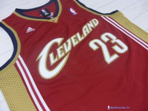 Maillot NBA Pas Cher Cleveland Cavaliers LeBron James 23 Retro Dentelle Rouge