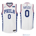 Maillot NBA Pas Cher Philadelphia Sixers Jerryd Bayless 0 Blanc 2017/18