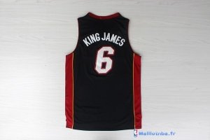 Maillot NBA Pas Cher Miami Heat King James 6 Noir