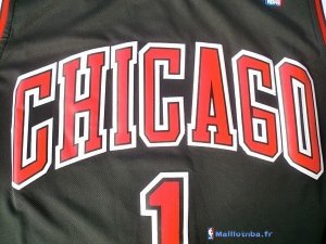 Maillot NBA Pas Cher Chicago Bulls Derrick Rose 1 Noir Rouge