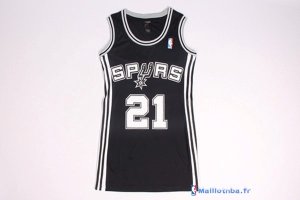 Maillot NBA Pas Cher San Antonio Spurs Femme Tim Duncan 21 Noir