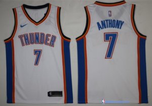 Maillot NBA Pas Cher Oklahoma City Thunder Carmelo Anthony 7 Blanc Association 2017/18