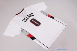 Maillot NBA Pas Cher Portland Trail Blazers Damian Lillard 0 Blanc MC