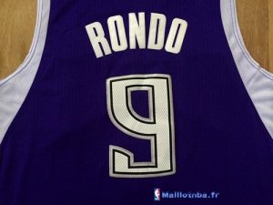 Maillot NBA Pas Cher Sacramento Kings Rajon Rondo 9 Pourpre
