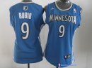 Maillot NBA Pas Cher Minnesota Timberwolves Femme Ricky Rubio 9 Bleu