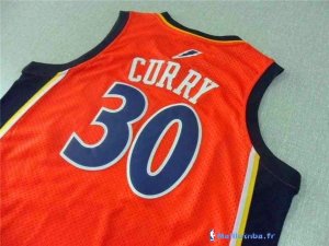 Maillot NBA Pas Cher Golden State Warriors Stephen Curry 30 Retro Orange